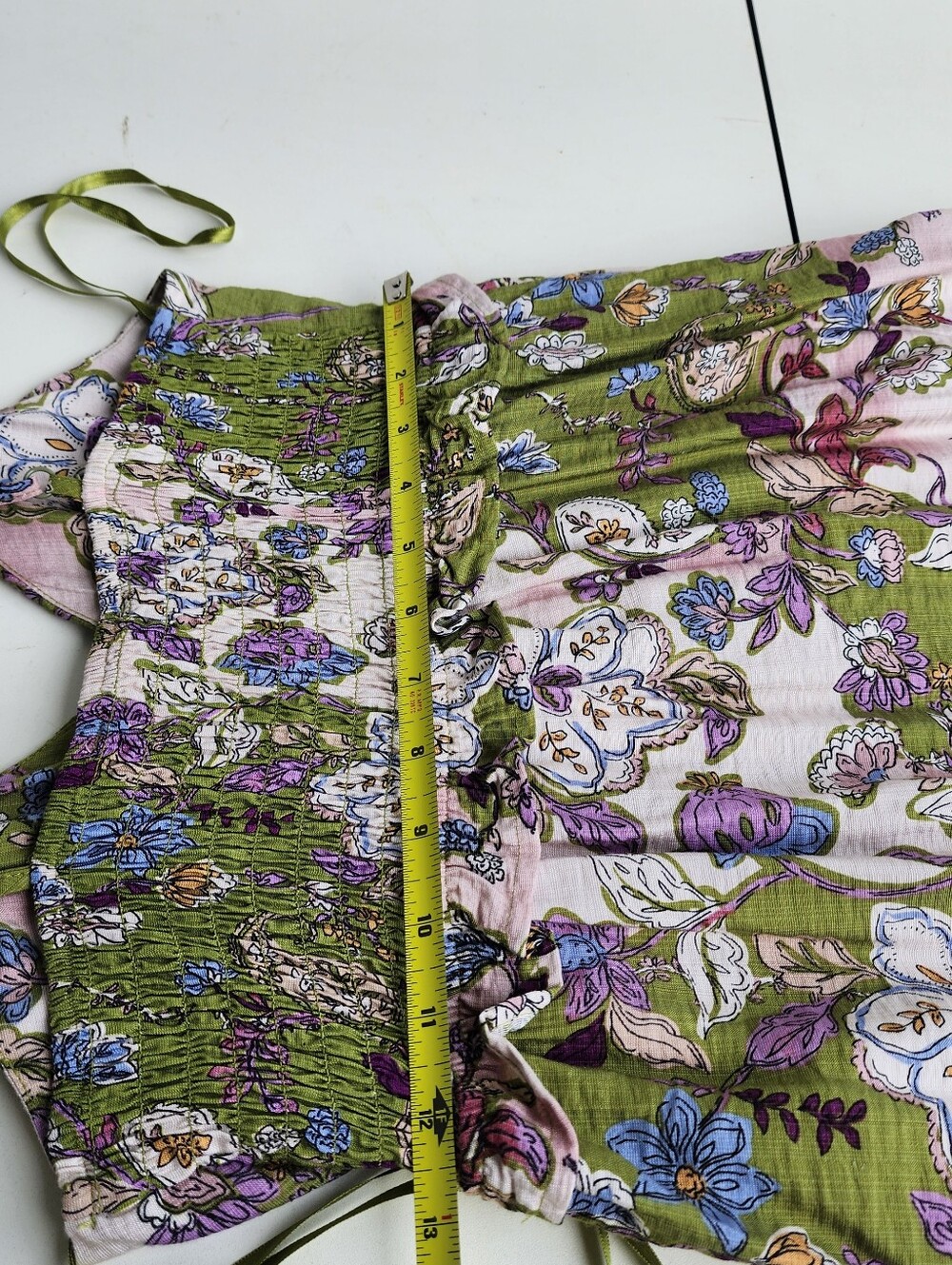 Monteau Los Angeles Women's Maxi Dress Floral Print Green Rayon Nylon Sz S - Picture 12 of 16